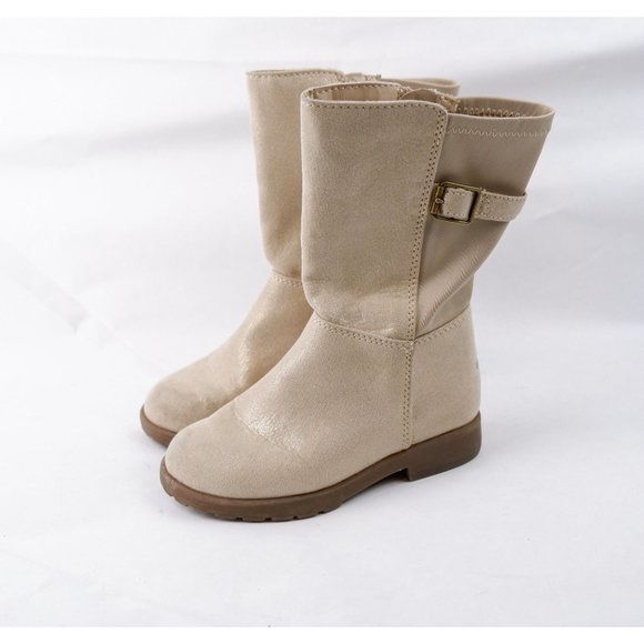 BEST GIRLS' STRIDE RITE WILLOW BOOTIE SHOE AND BOOT, GOLD LEATHER, 9 - Picture 8 of 10